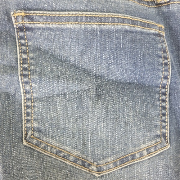 Versona Womens Jeans Size 33 Actual W35 x L26.5 Mom Embroidered Hem Blue Denim - Picture 14 of 15